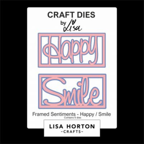 happy / smile framed sentiments - by lisa horton LHCCD066
